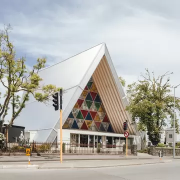 An exterior view of Christchurch's Transitional Cathedral.