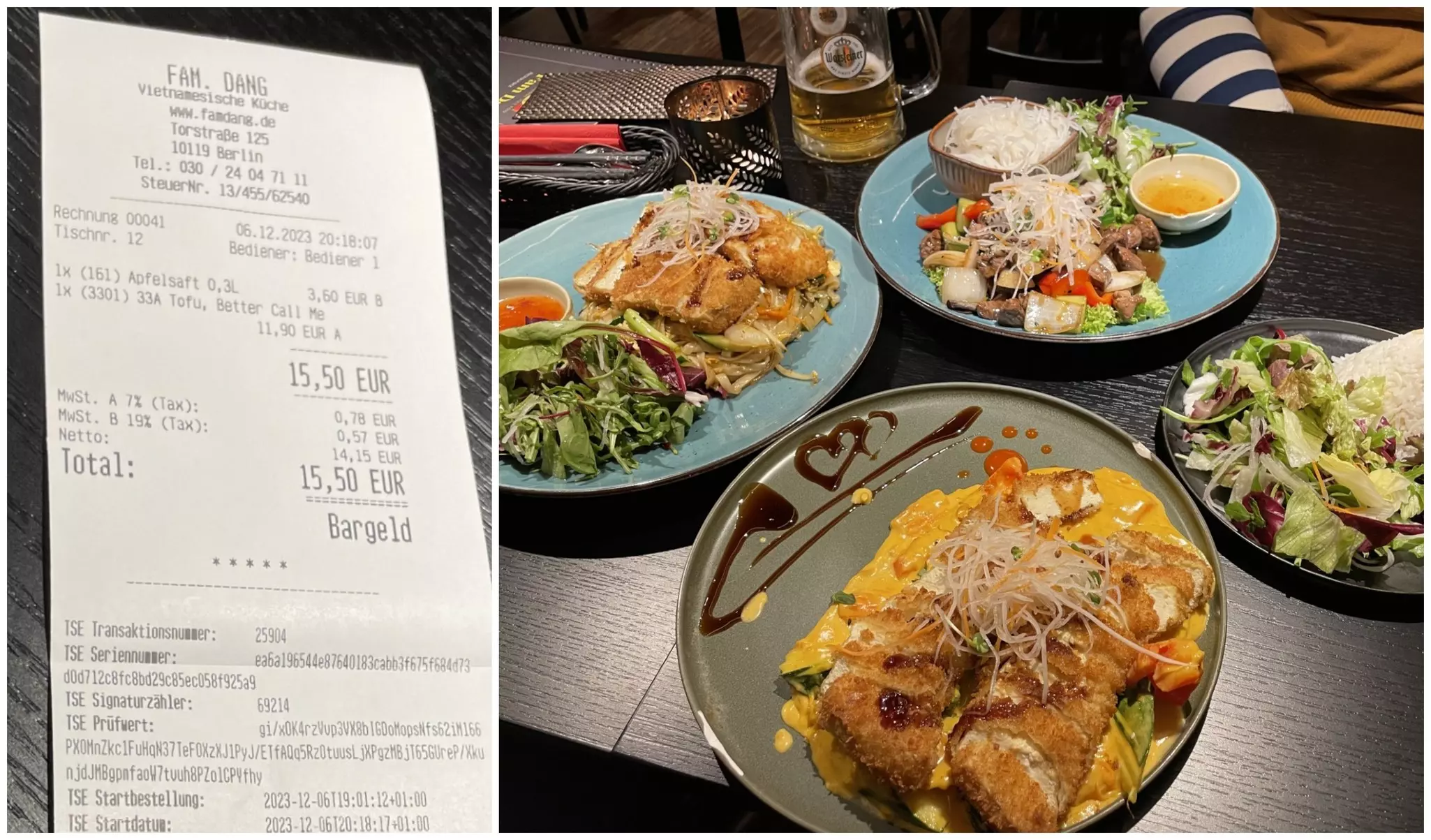 A hearty Vietnamese dinner at Fam. Dang © Sandie Kestell