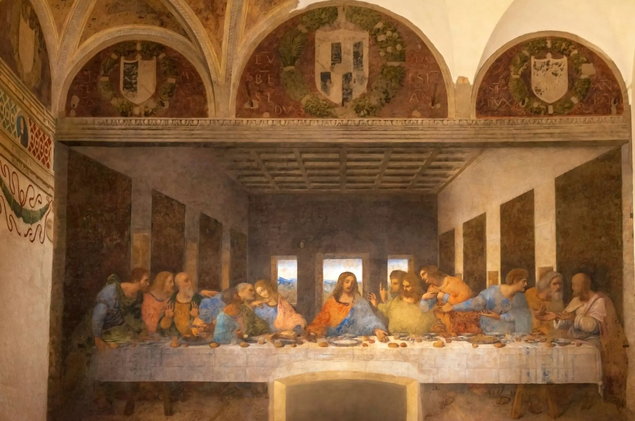 The Last Supper, a masterpiece by Leonardo da Vinci in Santa Maria delle Grazie church