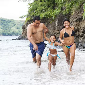 A family playing in the surf on a Costa Rican beach
171285729
"Latin America, Little Girls, Women, Men, Three People, Child, Laughing, Running, Southern European Descent, Latin American and Hispanic Ethnicity, Happiness, Tropical Climate, Vacations, Cheerful, Family, Costa Rica, Beach, Sea, Surf, Swimwear, Lifestyle, Travel Locations, Families, Spanish and Portuguese Ethnicity"