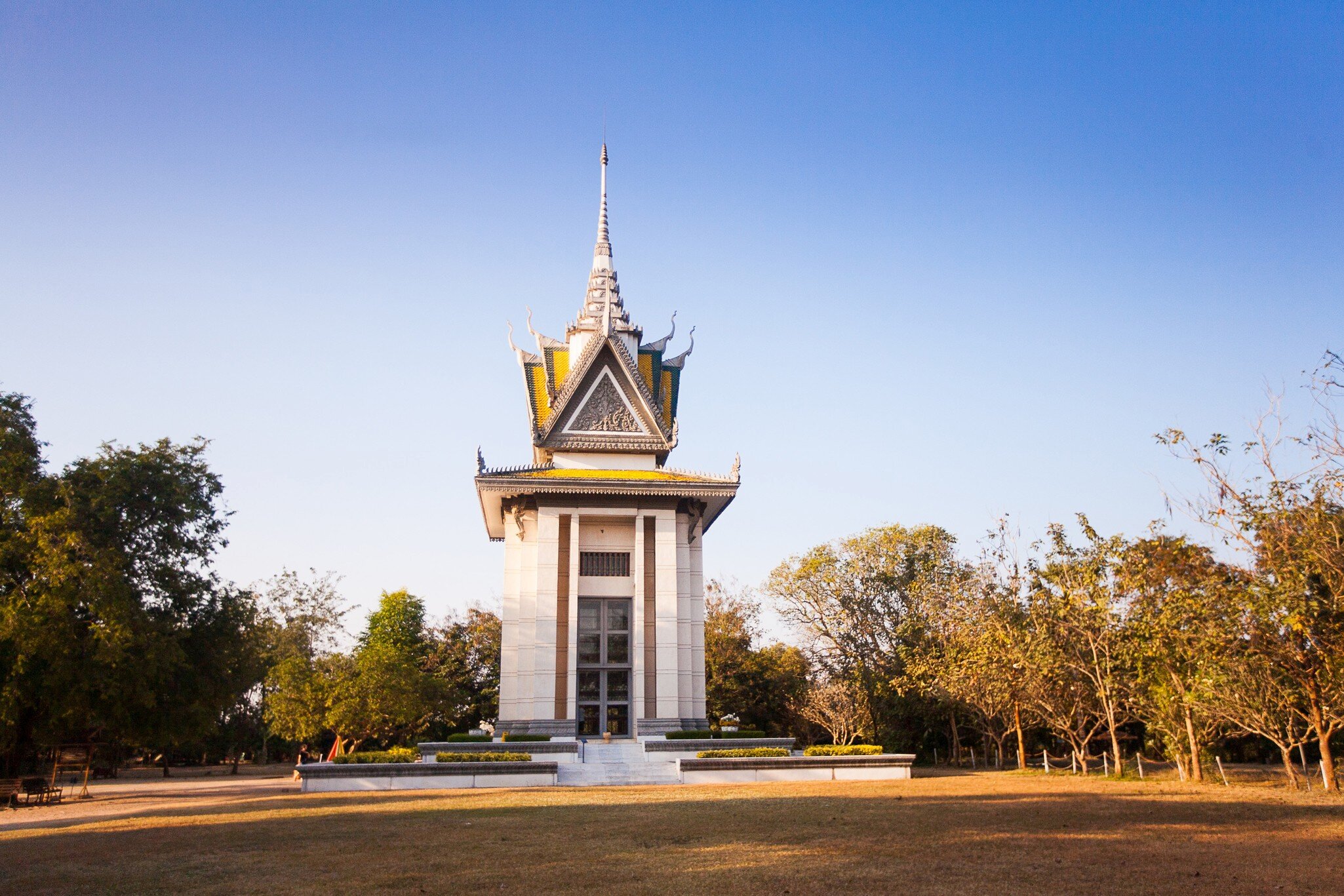 Skull Pagoda at The Killing Fields of Choeung Ek in Phnom Penh, Cambodia