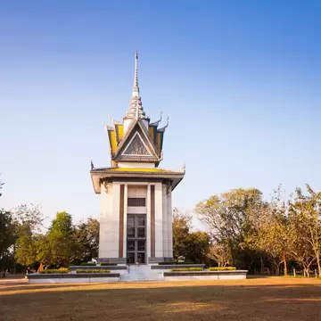 Skull Pagoda at The Killing Fields of Choeung Ek in Phnom Penh, Cambodia
