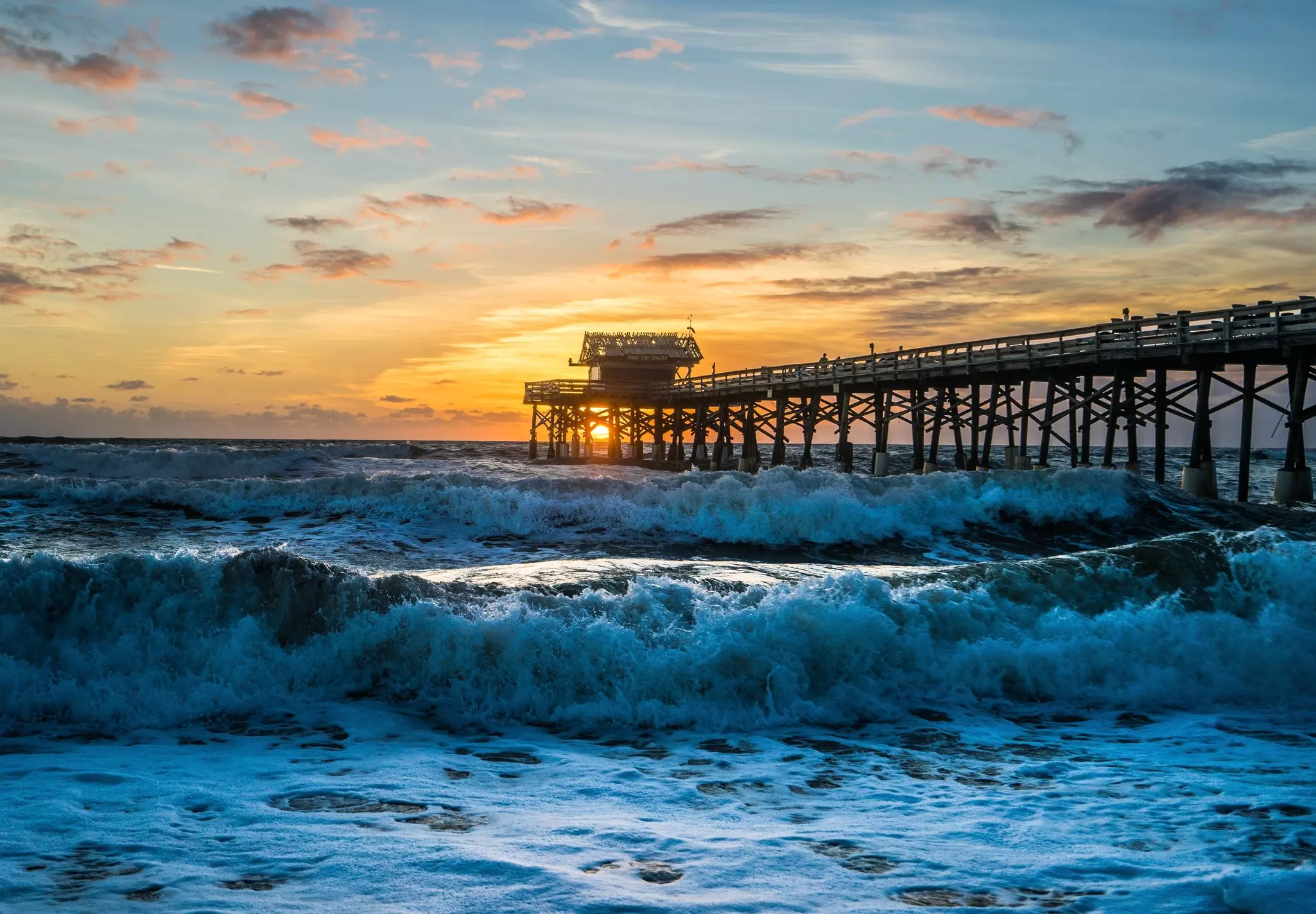 Cocoa Beach Pier at sunrise