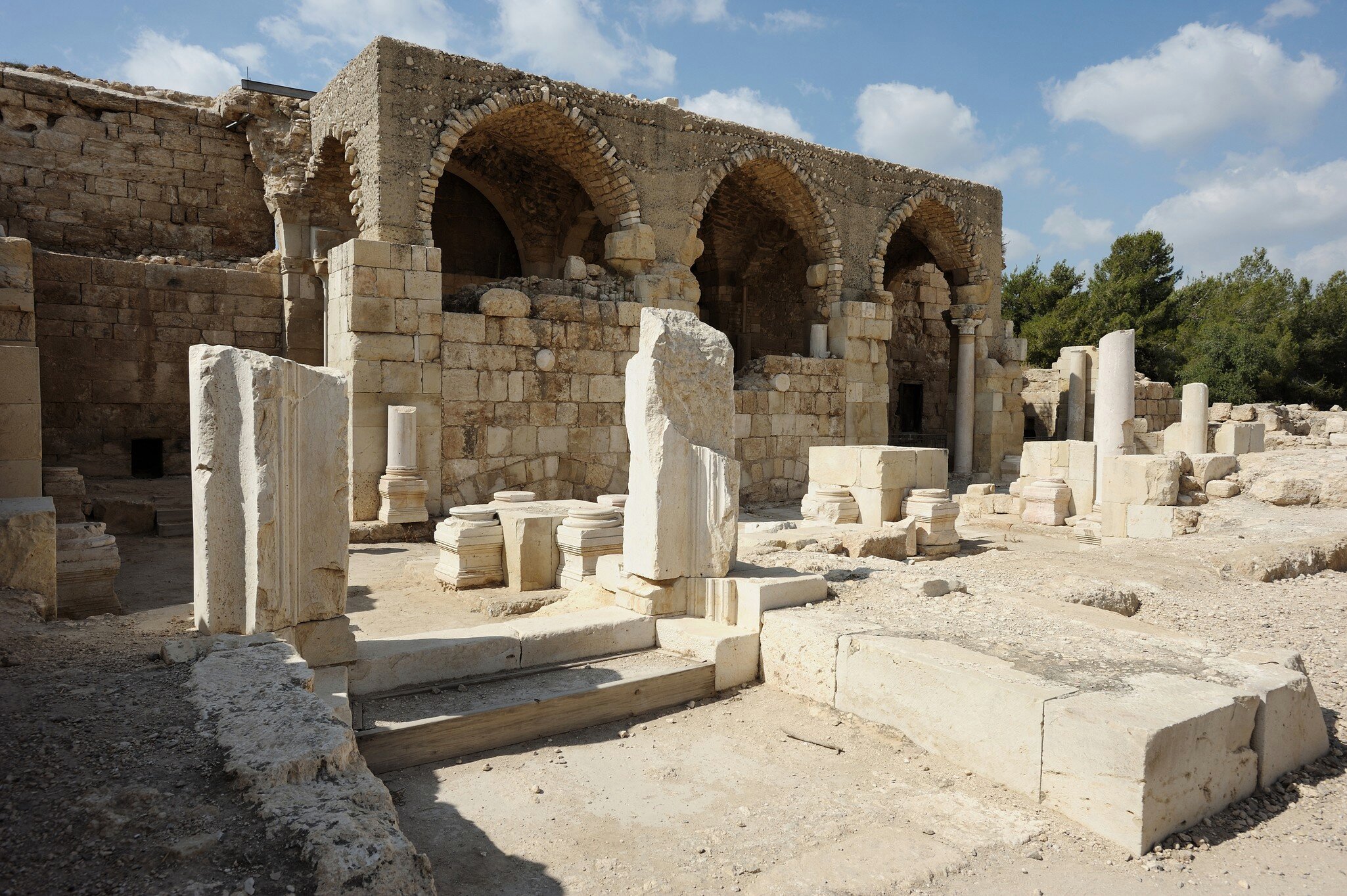 Ruins of ancient buildings in the National Park of Beit Guvrin - Maresha