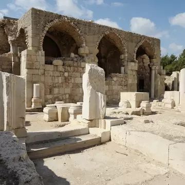 Ruins of ancient buildings in the National Park of Beit Guvrin - Maresha