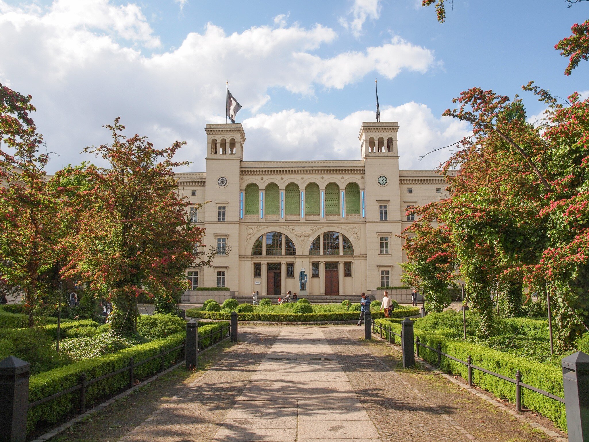 Tourists visit the Hamburger Bahnhof, a former railway station now hosting the Museum fuer Gegenwart in Berlin, Germany.