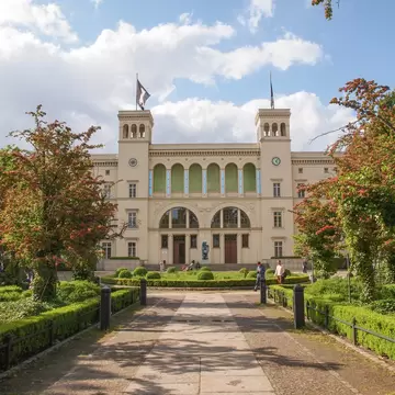 Tourists visit the Hamburger Bahnhof, a former railway station now hosting the Museum fuer Gegenwart in Berlin, Germany.