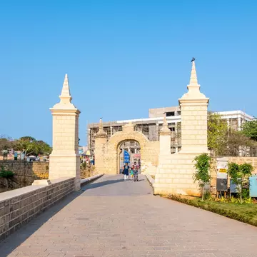 The Diu Fortress, a Portuguese built fortification located on the west coast of India in Diu.