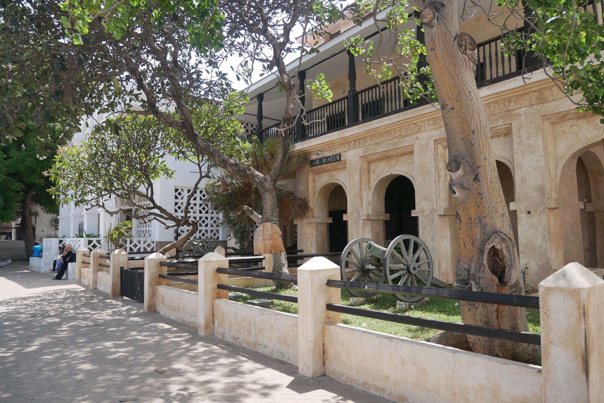 Lamu, Kenya – 01.23.2023: Wide angle view of the Lamu Museum in the old town