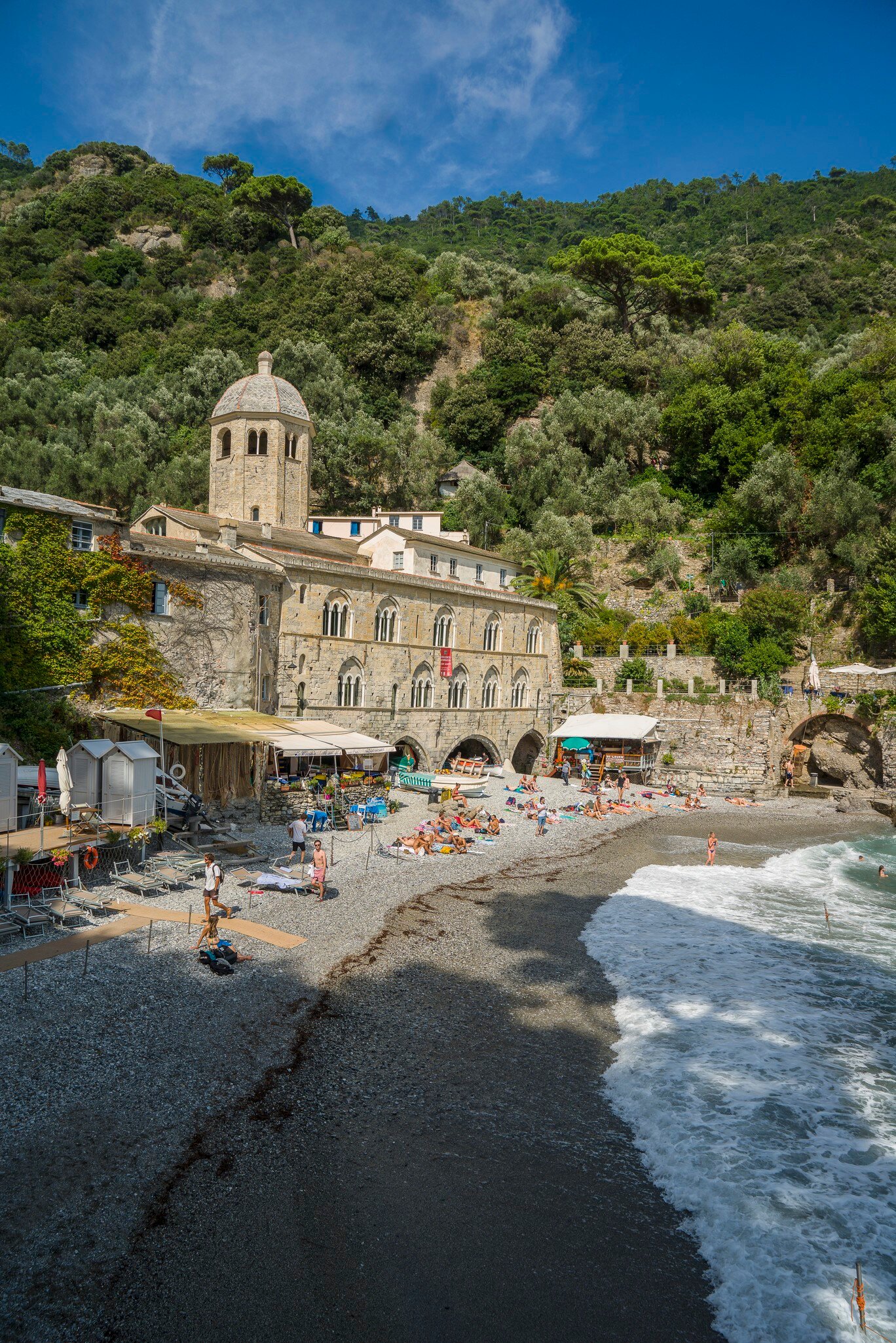 Abbey of San Fruttuoso, Camogli, Liguria, Italy.