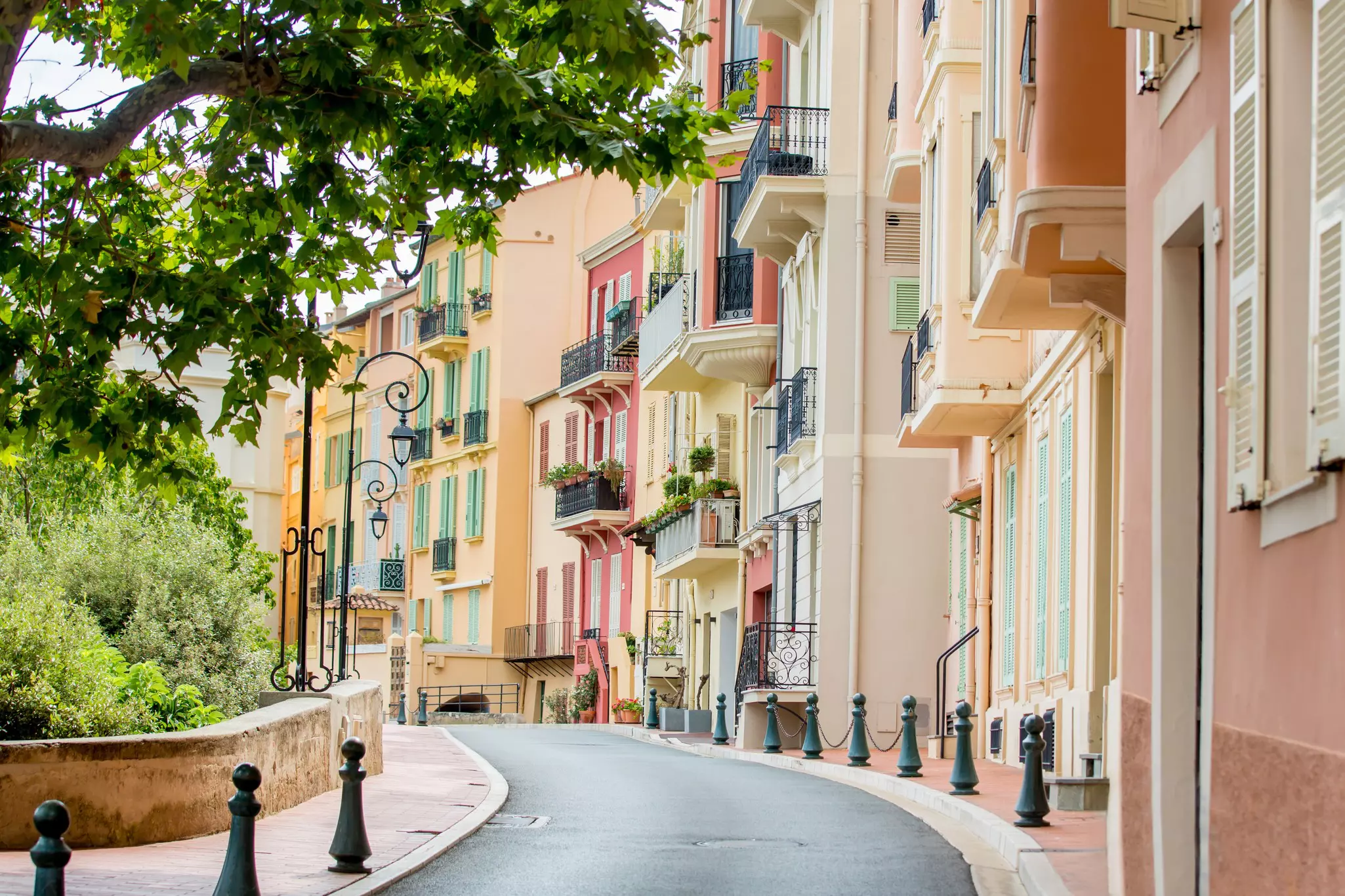 Narrow street with houses in Monaco-Ville, Monaco. Tomsickova Tatyana/Shutterstock