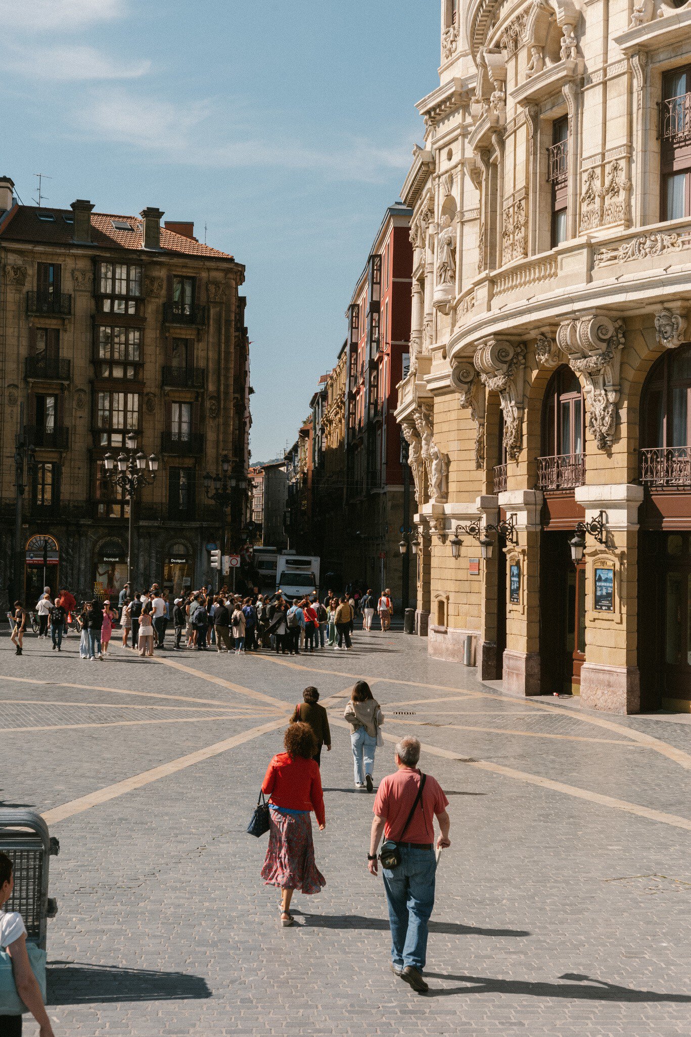 The plaza outside of Teatro Arriaga in Bilbao, Spain