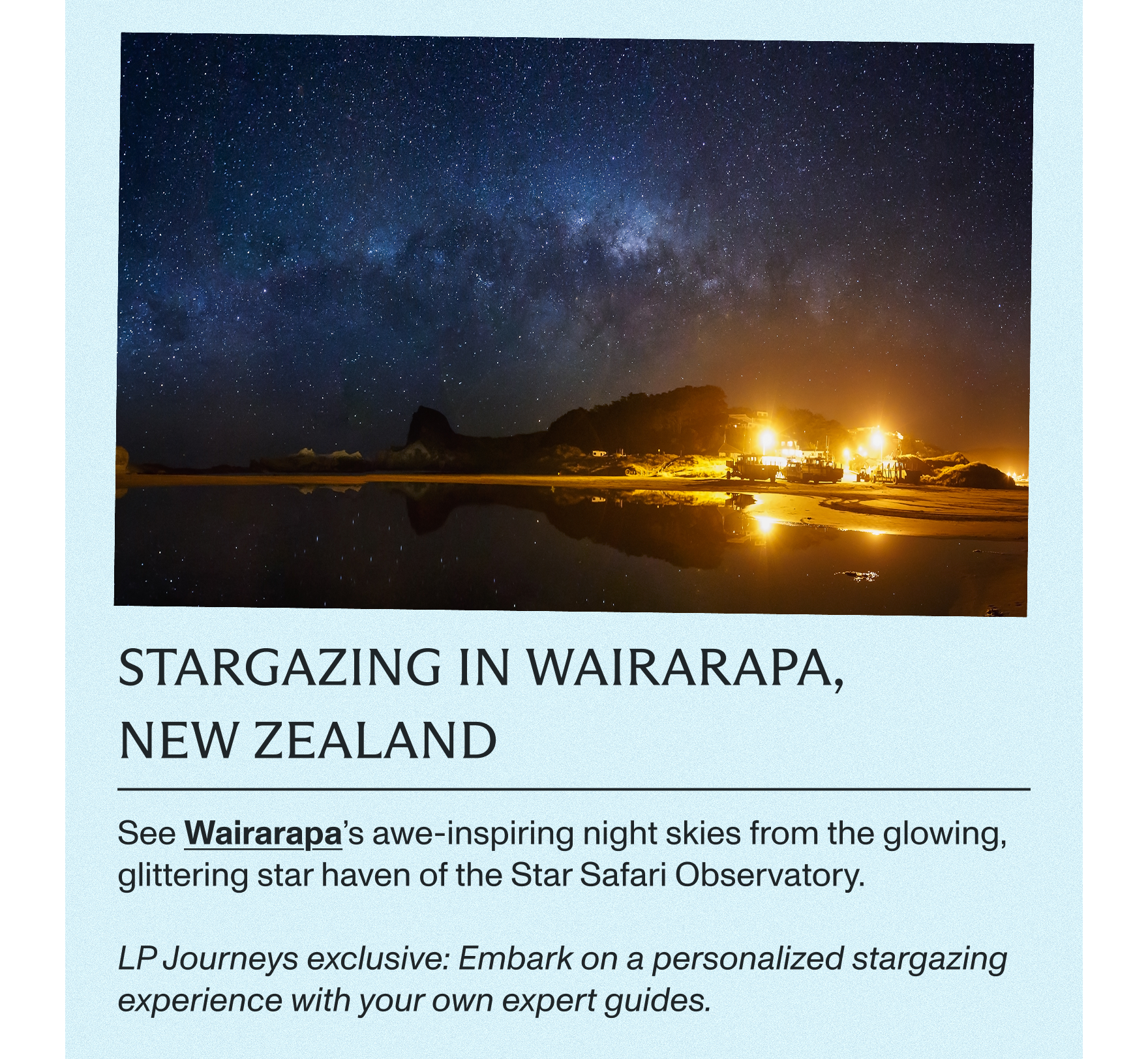 Stargazing in Wairarapa, New Zealand