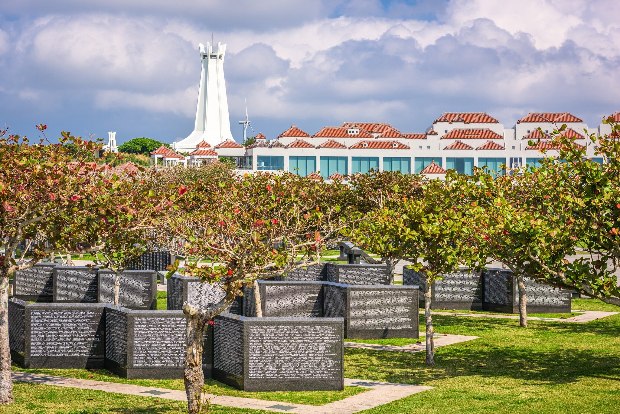 ITOMAN, OKINAWA, JAPAN - MARCH 24, 2017: Engraved names of war dead in the Cornerstone of Peace at Okinawa Prefectural Peace Memorial Museum. The museum was established in 1975 on Mabuni Hill., License Type: media, Download Time: 2026-02-13T17:33:50.000Z, User: nic.dhoedt_lonelyplanet, Editorial: true, purchase_order: 56530 - Guidebooks, job: Global Publishing WIP, client: Lonely Planet Japan 19, other: Nicolas D'Hoedt