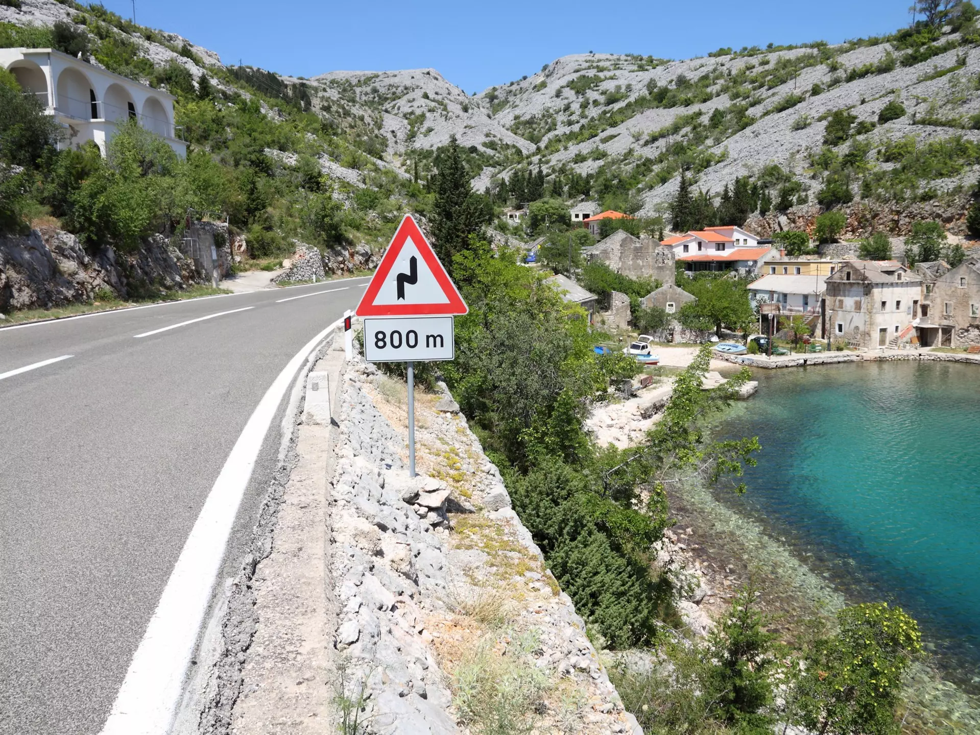 The Adriatic Highway (Jadranska Magistrala) along Croatia's coast.  Tupungato/Shutterstock