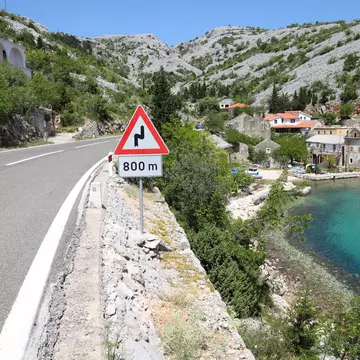 The Adriatic Highway (Jadranska Magistrala) along Croatia's coast.  Tupungato/Shutterstock