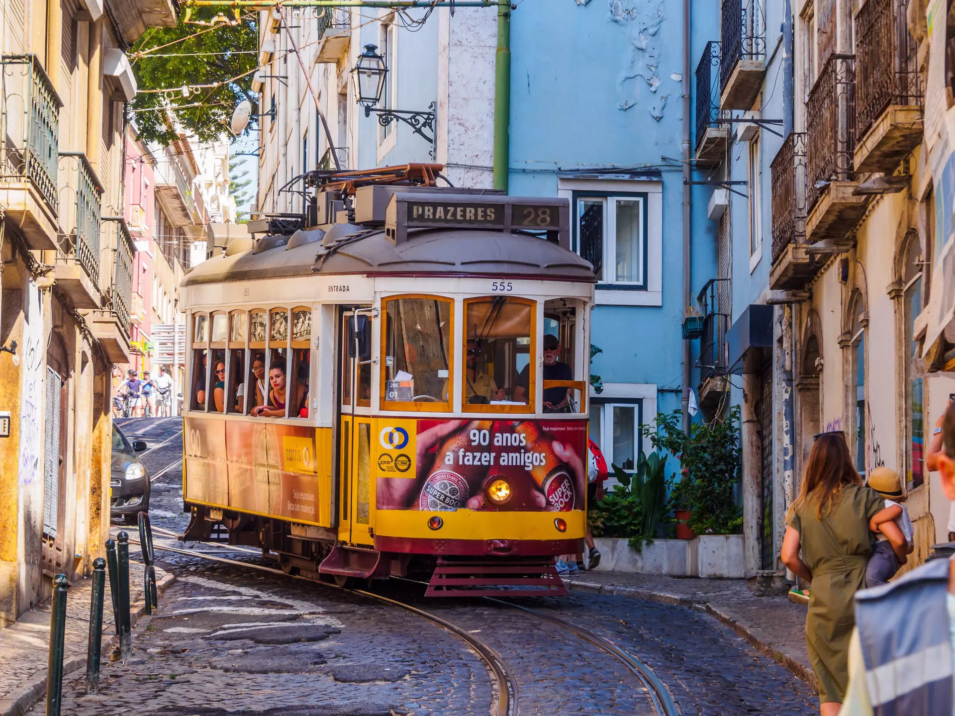 August 22, 2017: Street car in the narrow streets of Lisbon.
755689207
urban, tourist attraction, city center, pedestrian street, street tramway, front view, classic, colorful, horizontal, lisboa, old, old fashioned, people, portugal, portuguese, rail, rail transport vehicle, summer, tourism, transport, travel, yellow, alfama, busy, cable car, campo ourique, capital, center, city, cobblestone street, day, electric, famous, journey, known, line, martin moniz, prazeres, sightseeing, street, streetcar, sunny, tourists, tram, trolley car, unique