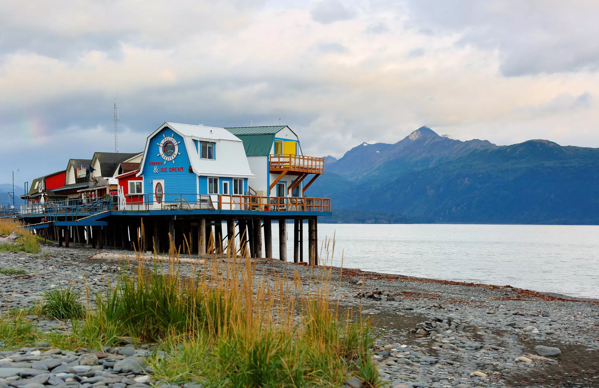 A few shops in Homer, Alaska, on the Kenai Peninsula. Jay Yuan/Shutterstock