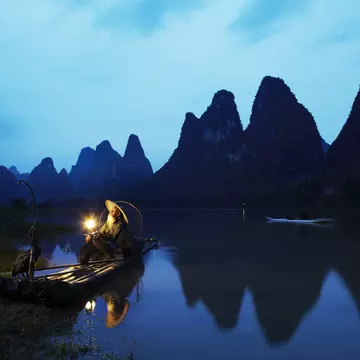 Cormorant fisherman on Yulong River.