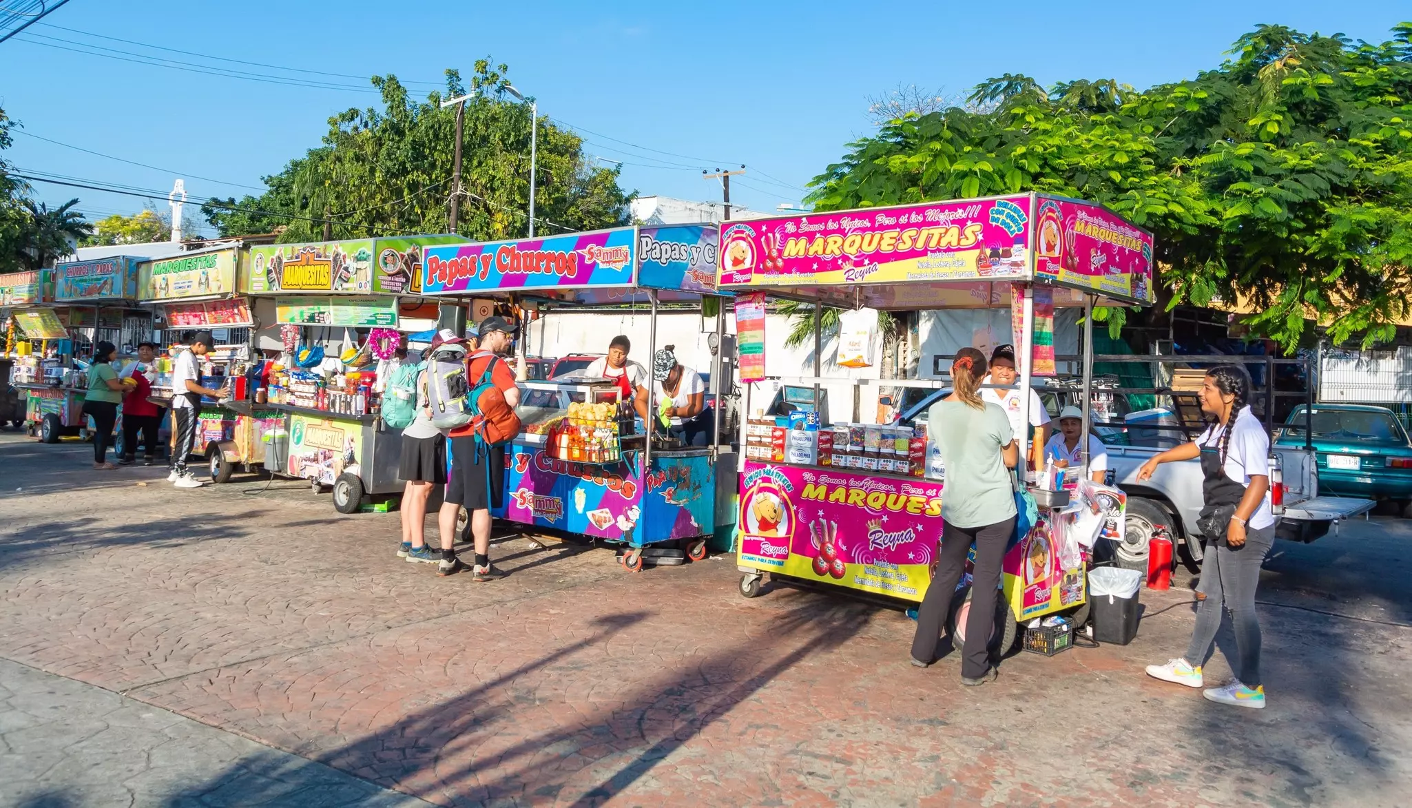The stands of Marquesita that is a mexican traditional dessert originally from Merida
