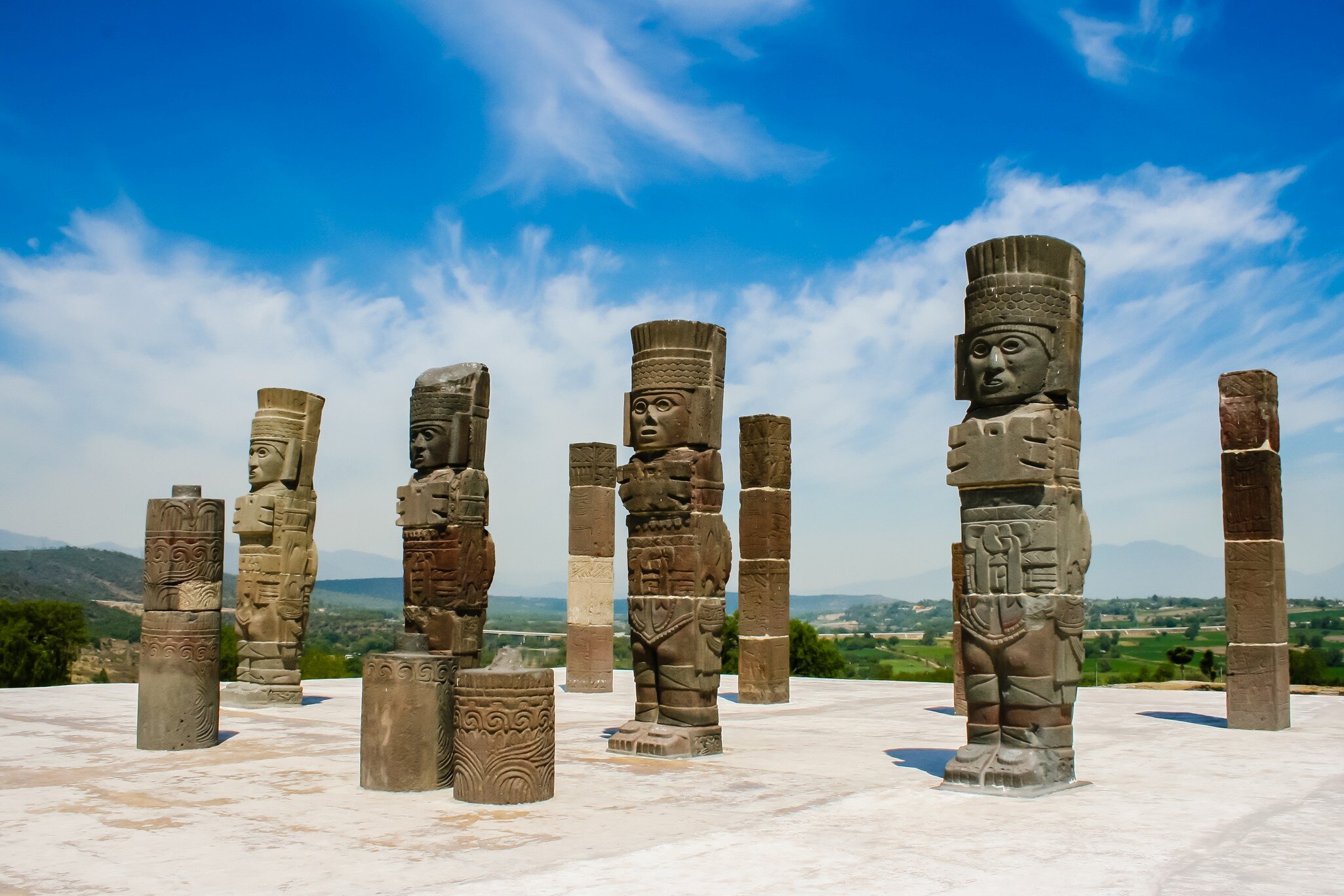 Toltec sculptures
Ancient statues of dead civilization
