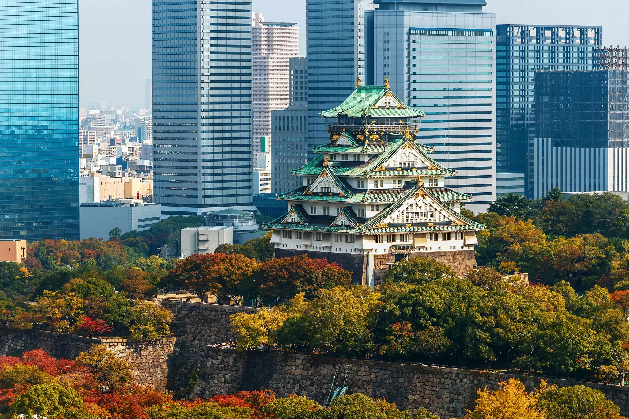Osaka Castle in Osaka, Japan..
270303809
ancient, architecture, asia, autumn, building, castle, city, cityscape, culture, defense, destination, famous, fortress, history, japan, japanese, kansai, landmark, museum, nippon, osaka, osaka-jo, osakajo, outdoor, park, sightseeing, skyscraper, tourism, traditional, travel, turret