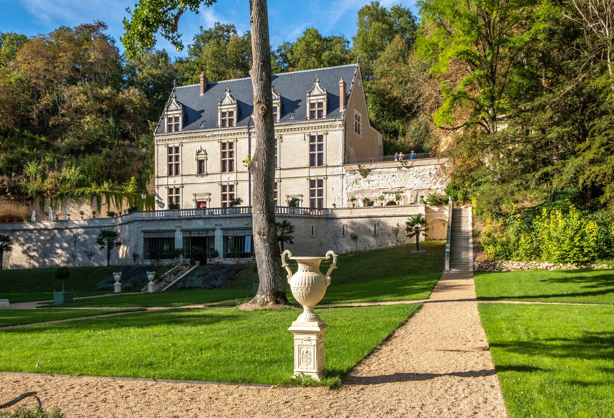 Exterior view of the Château Gaillard in the Loire Valley in France.