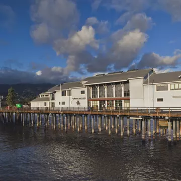 Harbor and Stearns Wharf, Santa Barbara, California, USA
