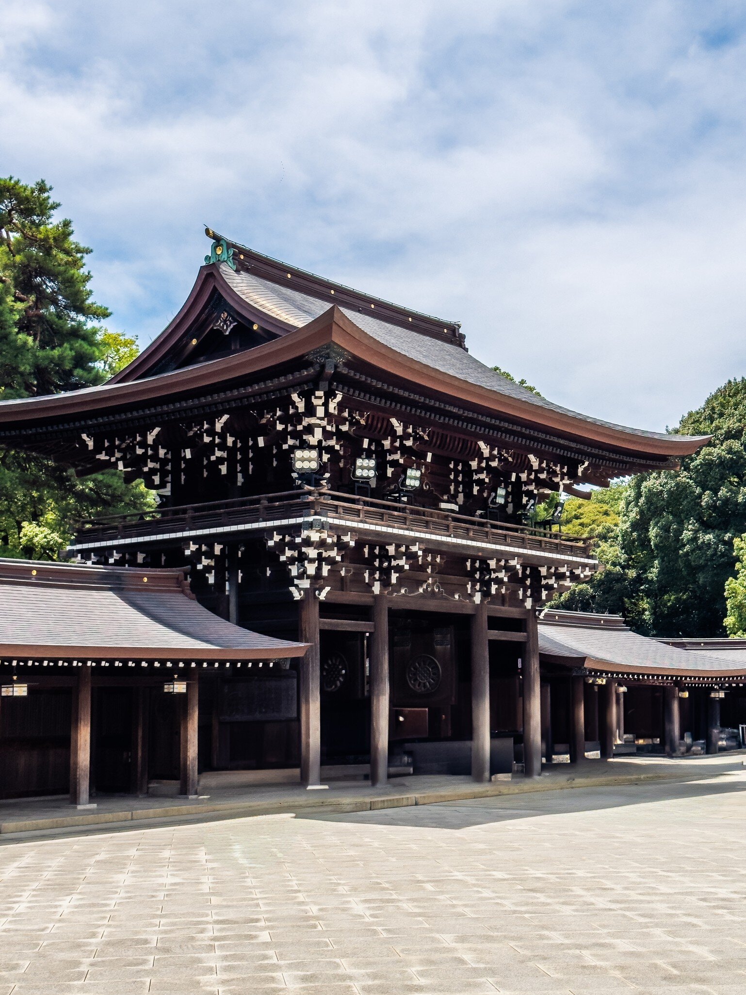 TOKYO, JAPAN - NOVEMBER 23: Meiji-jingu in Tokyo, Japan on November 23, 2013. The shrine officially designated one of Kanpei-taisha, the 1st rank of government supported shrines.