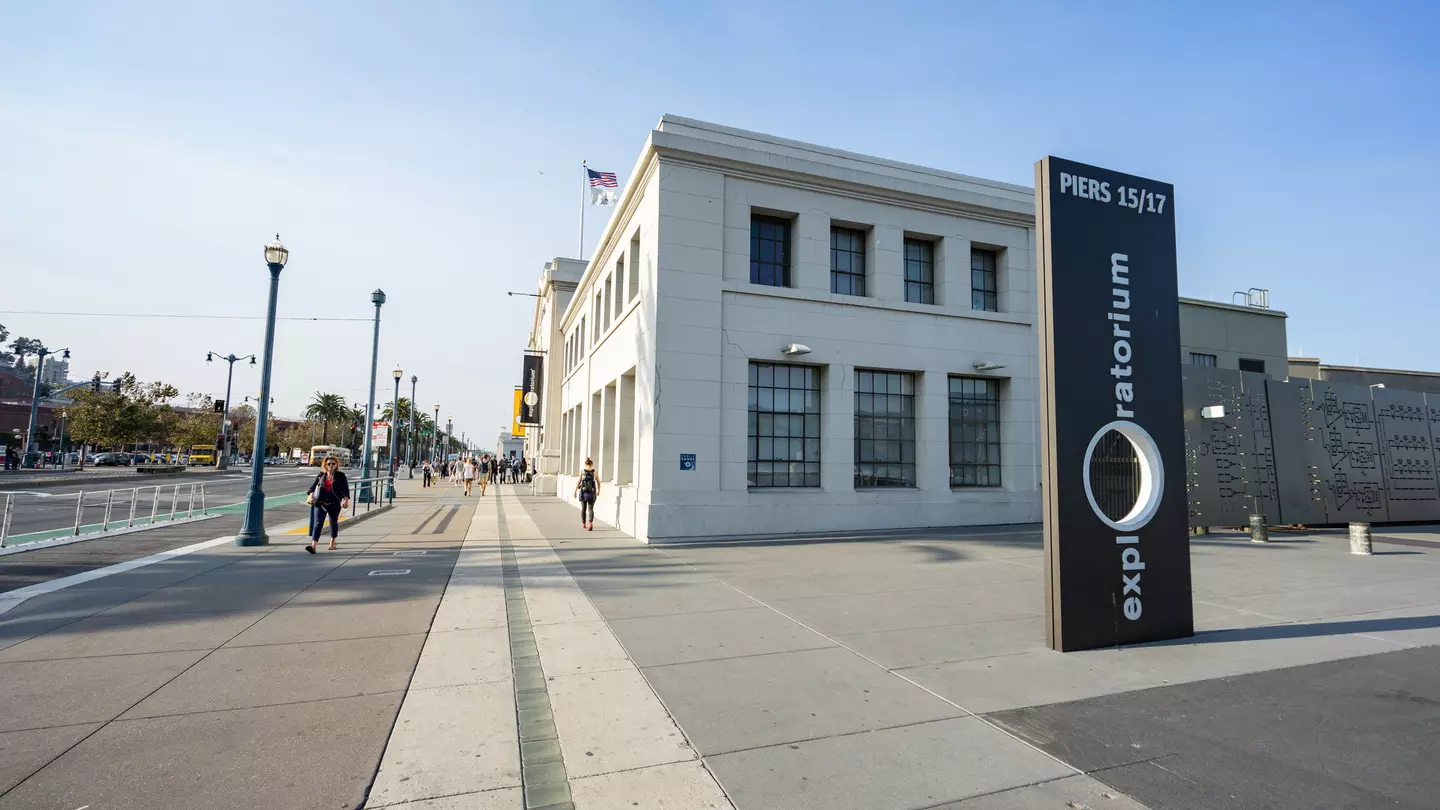 Sign for Pier 15/17 Exploratorium in San Francisco