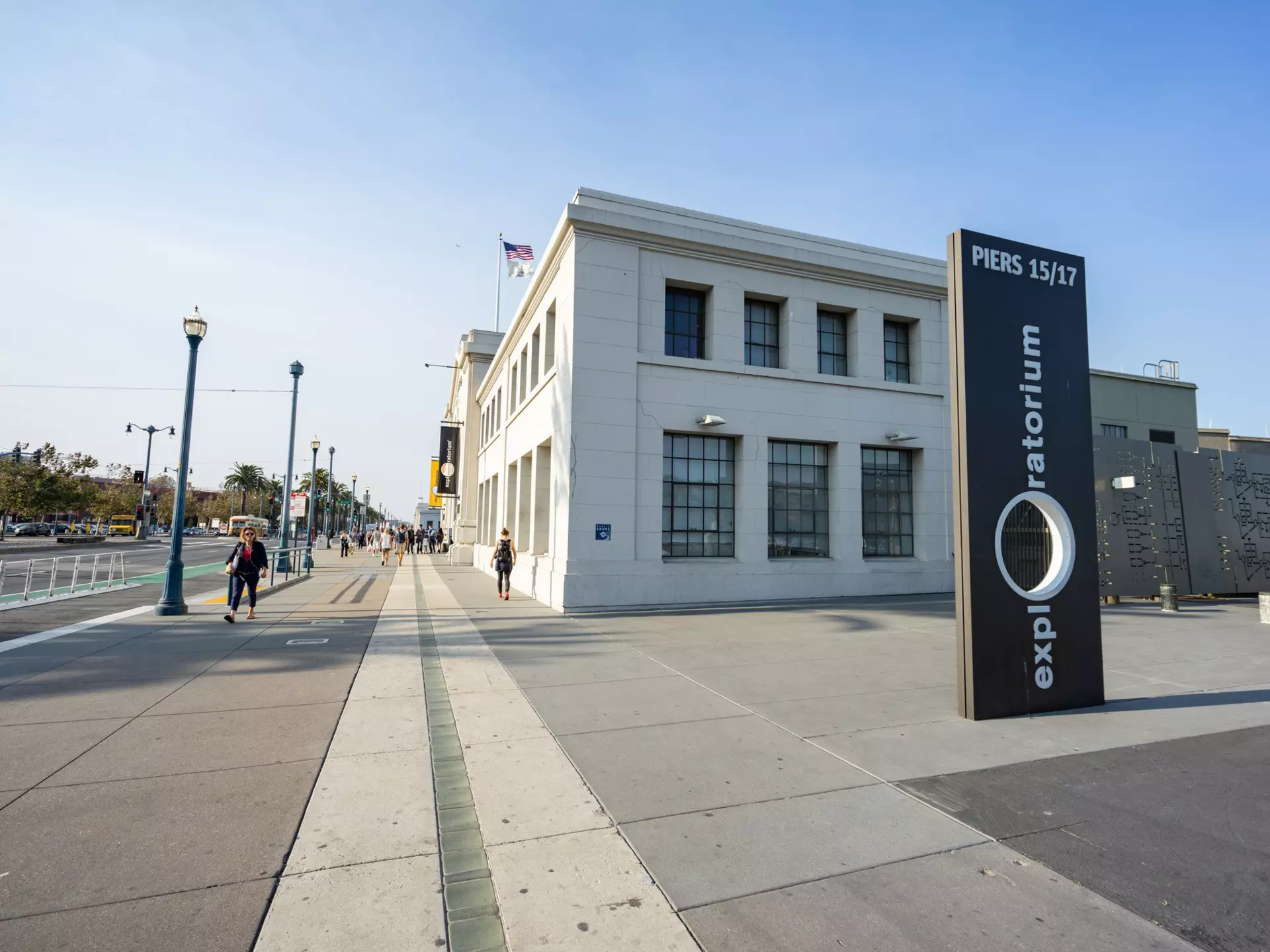 Sign for Pier 15/17 Exploratorium in San Francisco