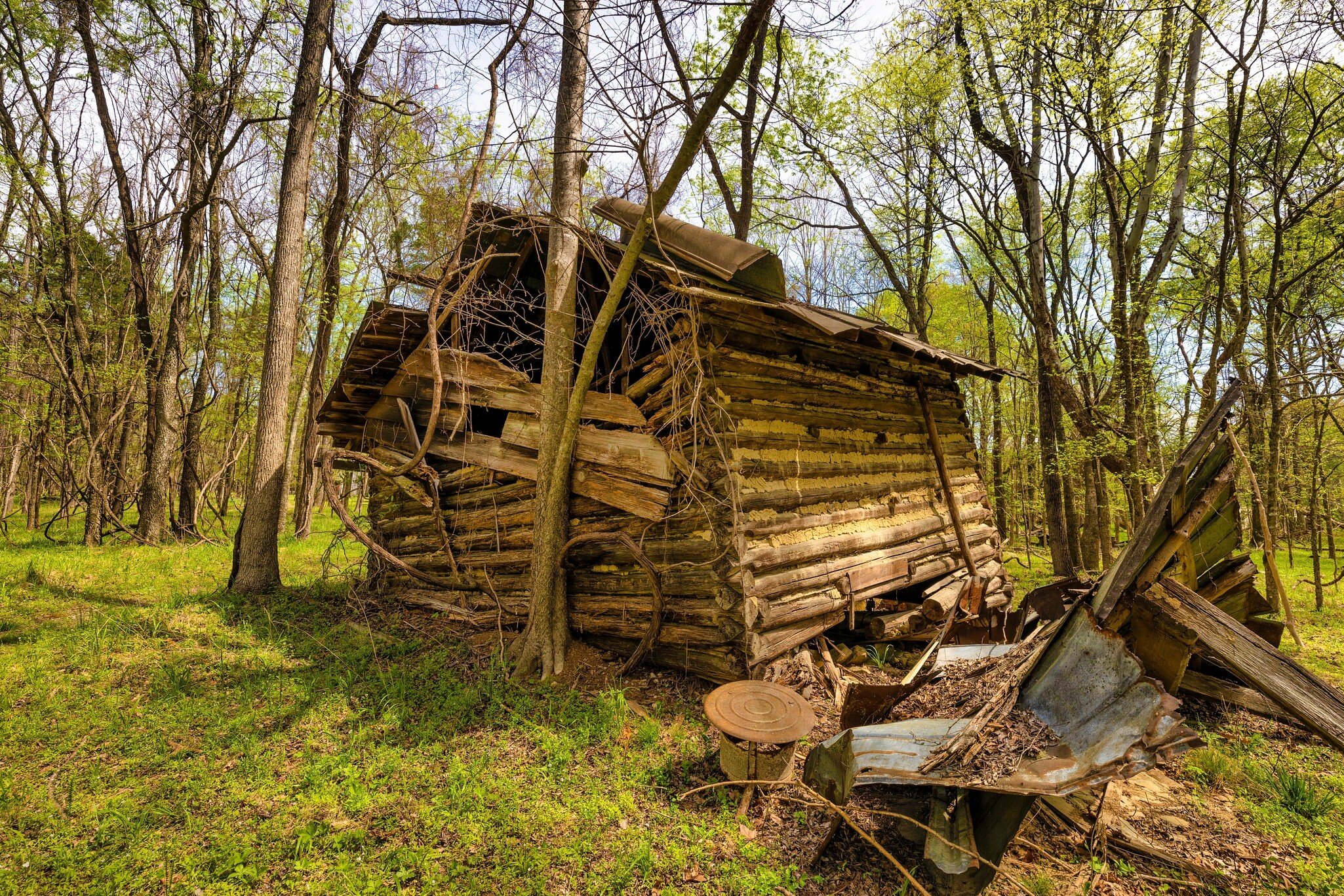 Durham, North Carolina, USA - April 13, 2022:  Out buildings decaying on the historical site.; Shutterstock ID 2149893833; your: Sloane Tucker; gl: 65050; netsuite: Online Editorial; full: POI