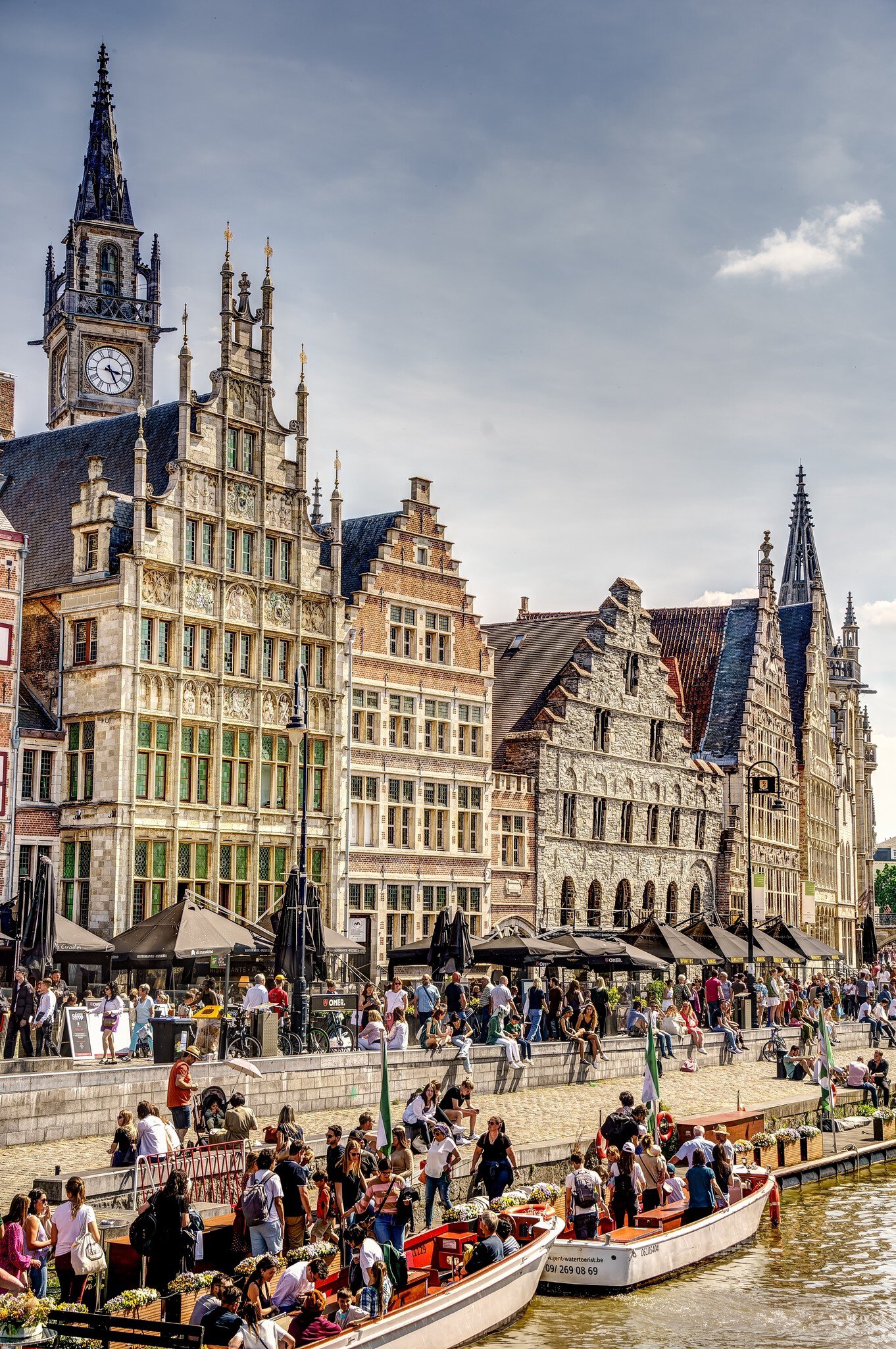 Ghent, Belgium - May 2022 : Historical center in sunny weather, HDR Image, License Type: media, Download Time: 2025-08-04T15:27:31.000Z, User: katelyn.perry_lonelyplanet, Editorial: true, purchase_order: 65050 - Digital Destinations and Articles, job: wip, client: wip, other: Katelyn Perry