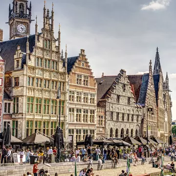 Ghent, Belgium - May 2022 : Historical center in sunny weather, HDR Image, License Type: media, Download Time: 2025-08-04T15:27:31.000Z, User: katelyn.perry_lonelyplanet, Editorial: true, purchase_order: 65050 - Digital Destinations and Articles, job: wip, client: wip, other: Katelyn Perry