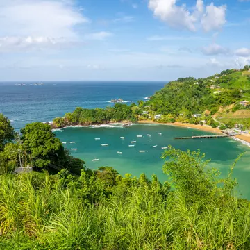 A landscape of the Parlatuvier bay surrounded by the sea under the sunlight in Trinidad and Tobago
1437640563
coast, landscape, bay, tropical, scenic, parlatuvier, beautiful, trinidad, vacation, shore, ocean, green, natural, quiet, white, calm, background, turquoise, cloudy