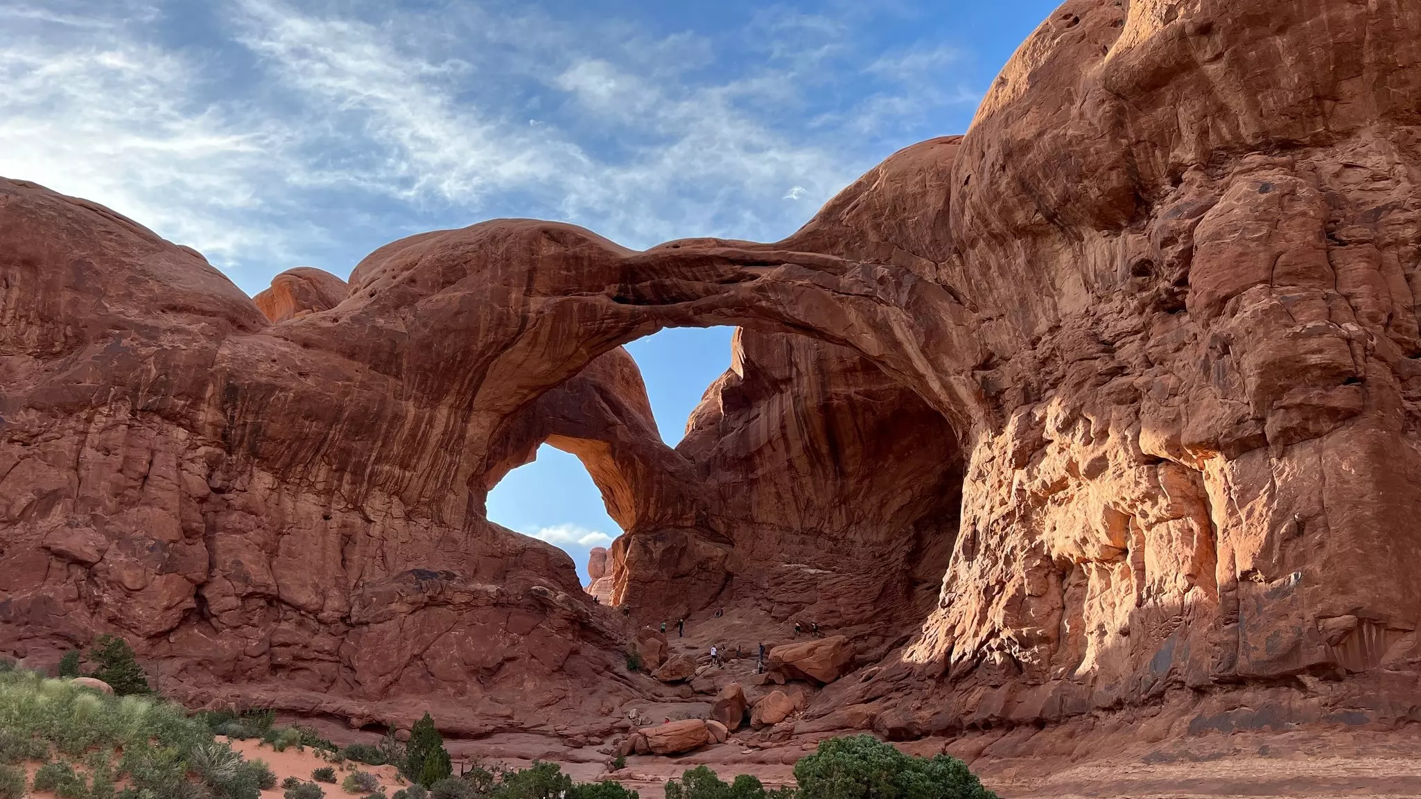 Rock formation in Arches National Park in Utah.