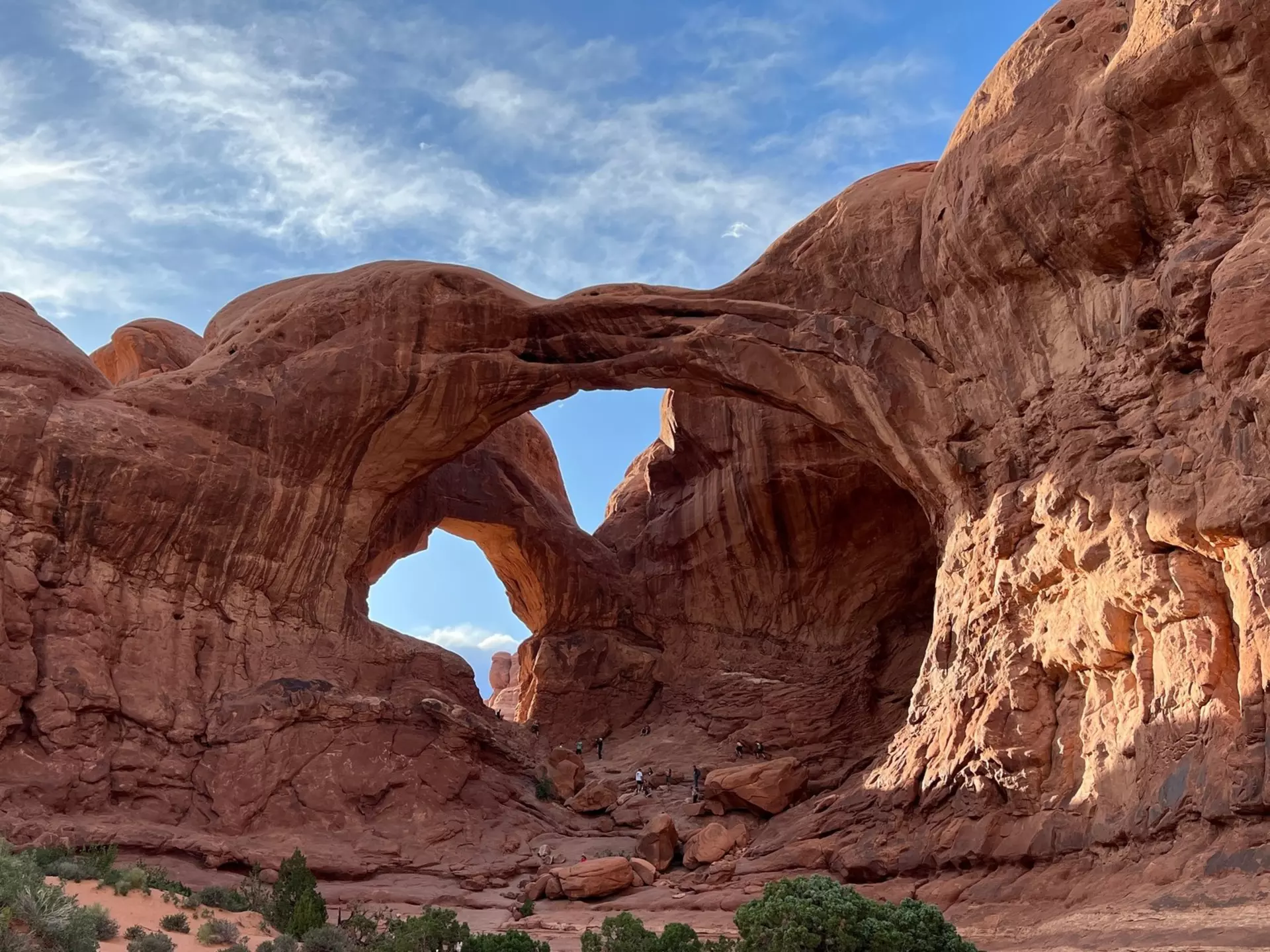 Rock formation in Arches National Park in Utah.