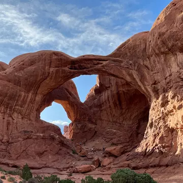 Rock formation in Arches National Park in Utah.