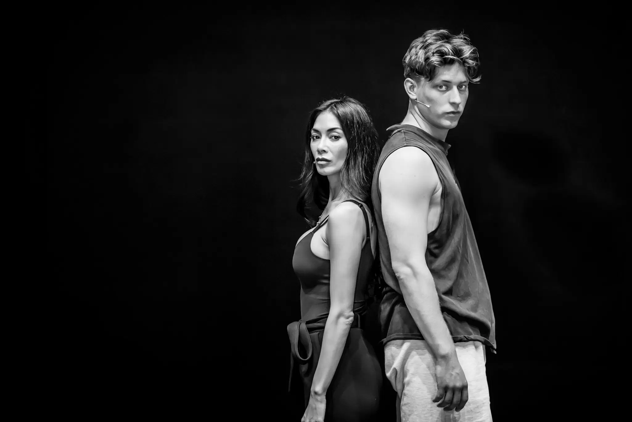 Nicole Scherzinger and Tom Francis performing in the stage musical Sunset Boulevard