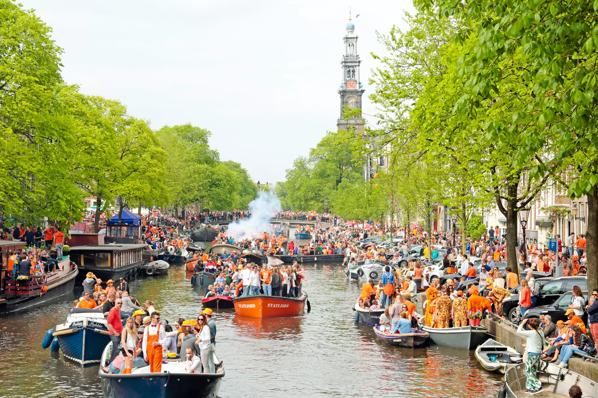 An annual calendar highlight in the Netherlands is King's Day (Koningsdag) with celebrations in April © Nisangha / Getty Images