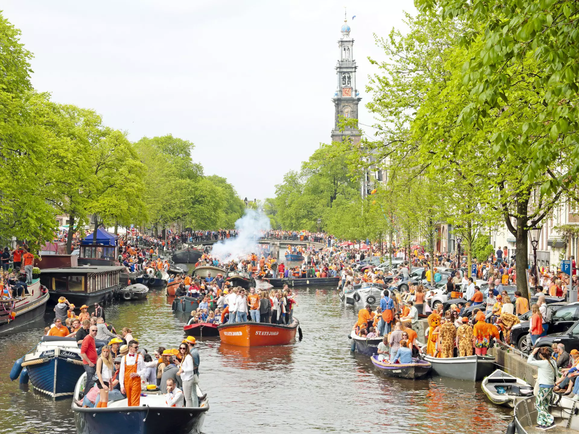 An annual calendar highlight in the Netherlands is King's Day (Koningsdag) with celebrations in April © Nisangha / Getty Images