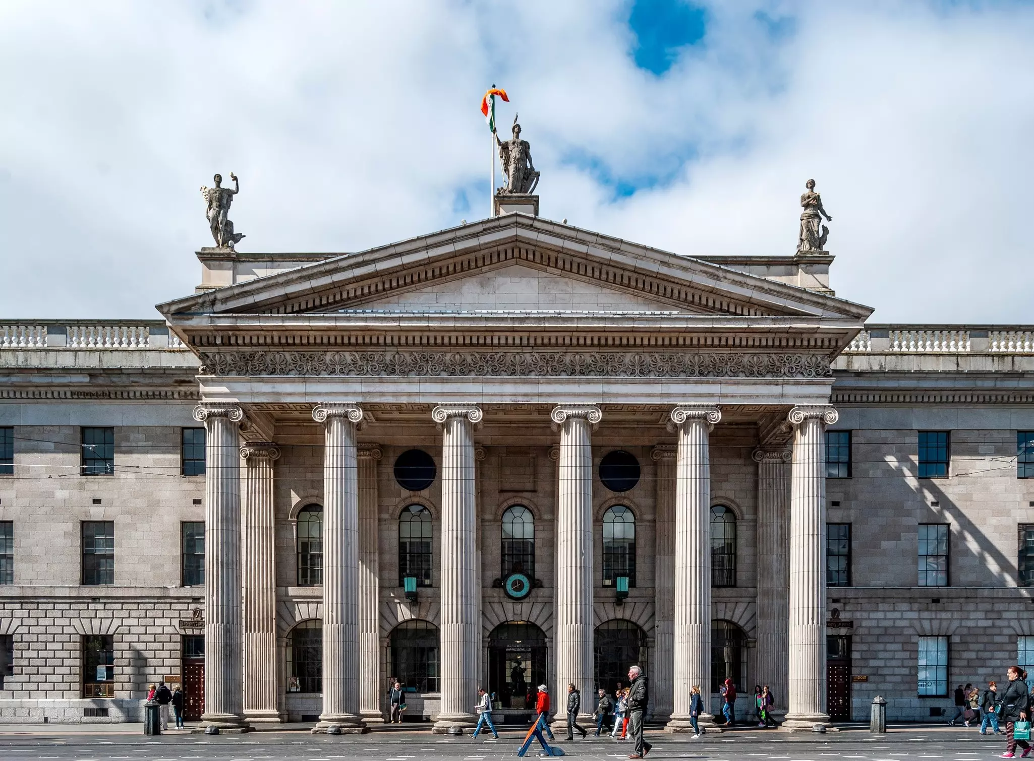 A large municipal building with a neoclassical facade.
