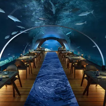5.8 Undersea Restaurant at Hurawalhi Island Resort, Maldives. Hurawalhi Island Resort
