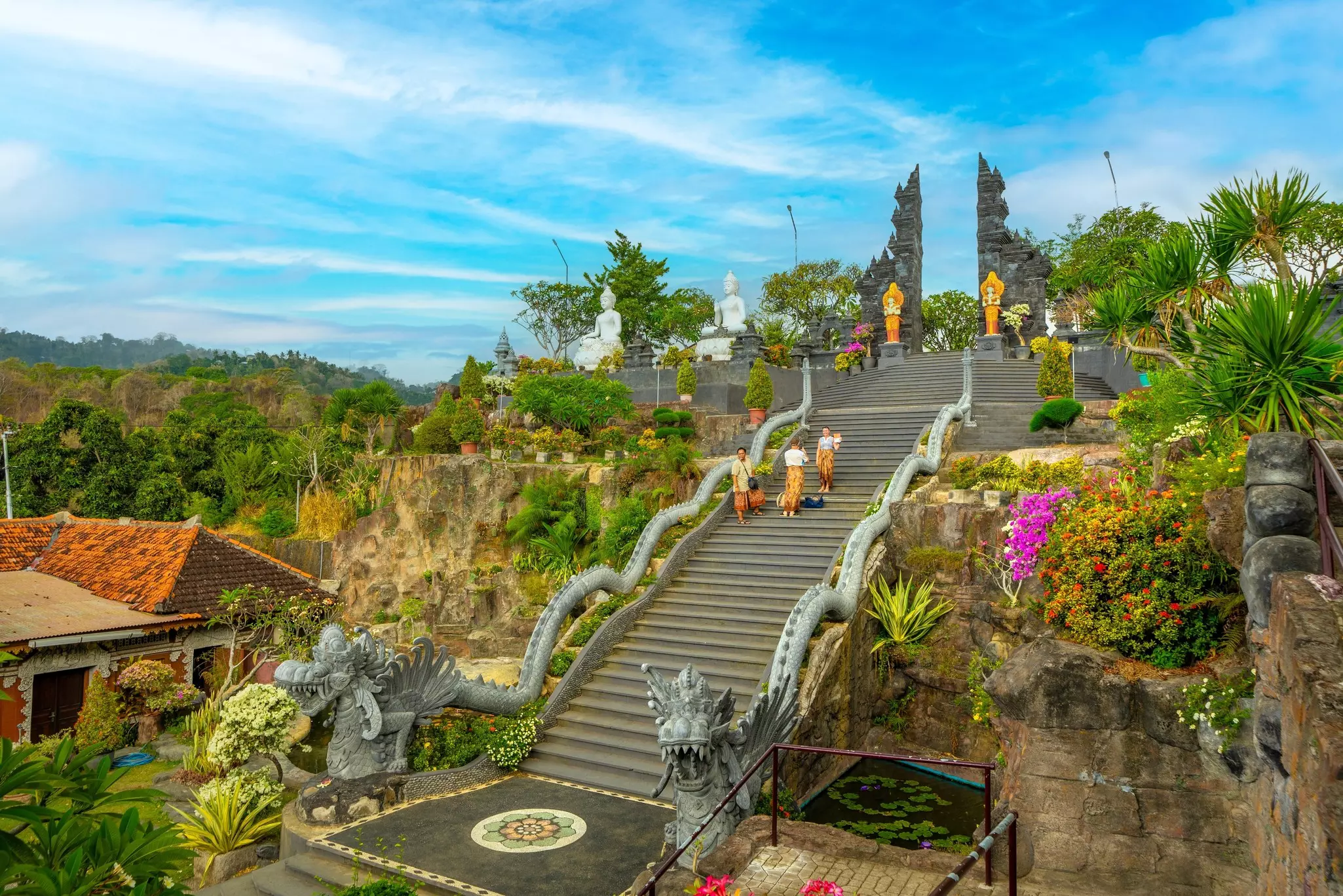 The Buddhist temple Brahmavihara-Arama in Bali. 