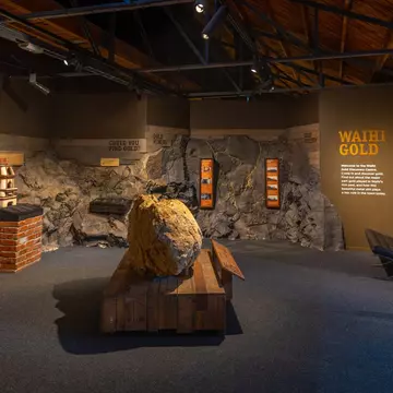 WAIHI, NEW ZEALAND, FEBRUARY 16, 2020: Gold discovery center at Waihi, New Zealand; Shutterstock ID 2071370438;