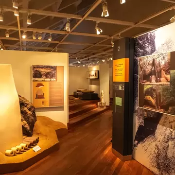 Exhibits and infographics about the history of Sigiriya in the museum, in Dambulla, Sri Lanka.
