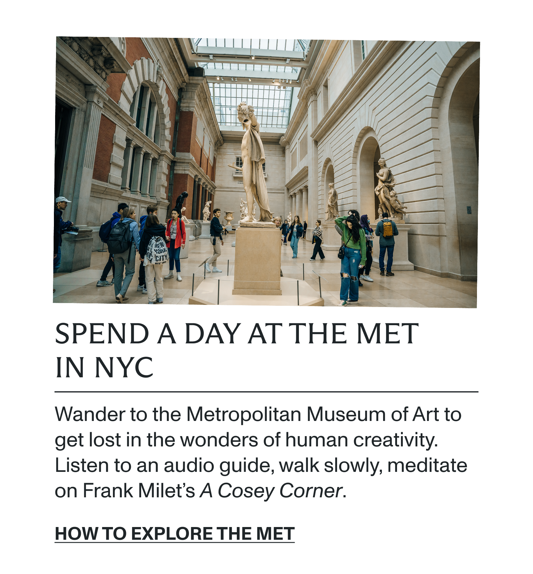 How to explore the Met