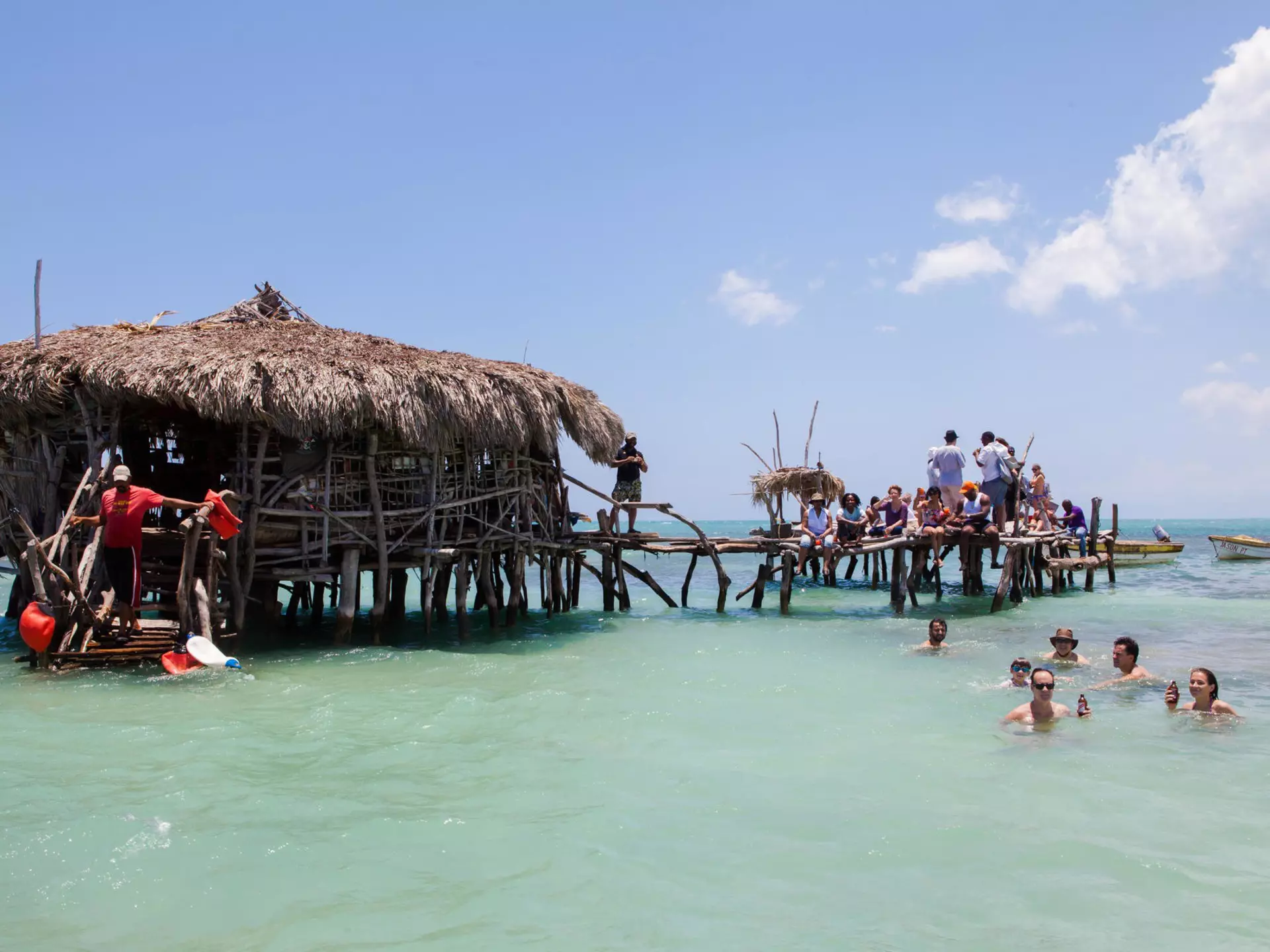 JE1BHF The famous Pelican bar located in the sea in Jamaica.