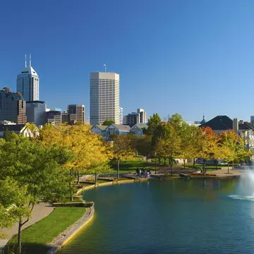 Indianapolis skyline and Canal Walk