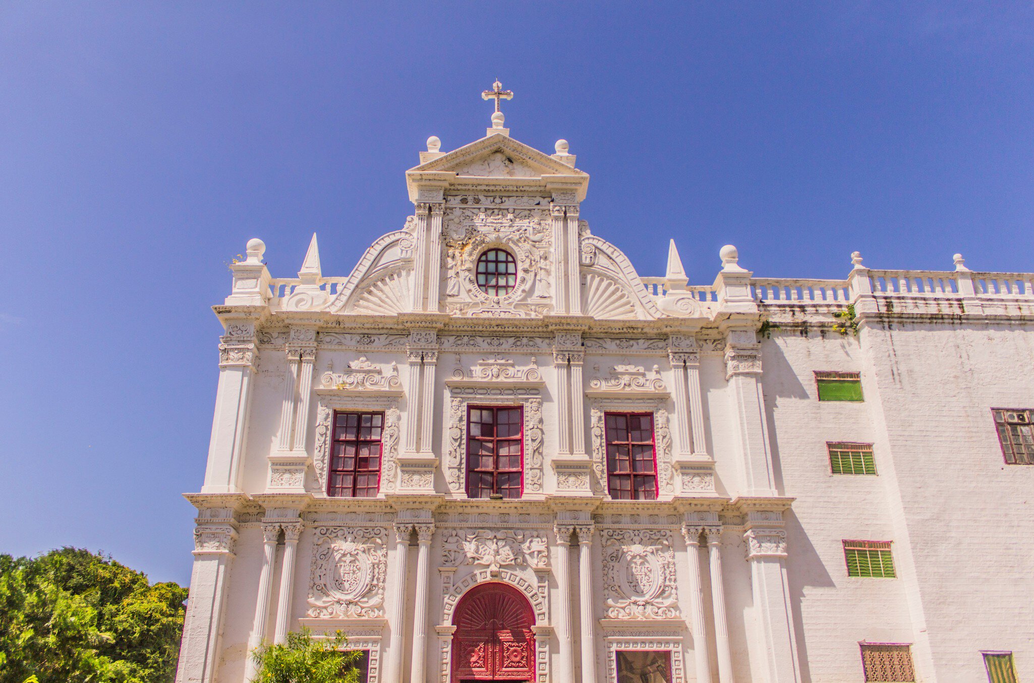 Facade of St Paul's church in Diu, Gujarat, india.